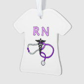 ナースRNの聴診器 オーナメント (正面)