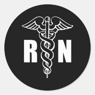 ナースRnカドゥセウス医療シンボル看護バック ラウンドシール