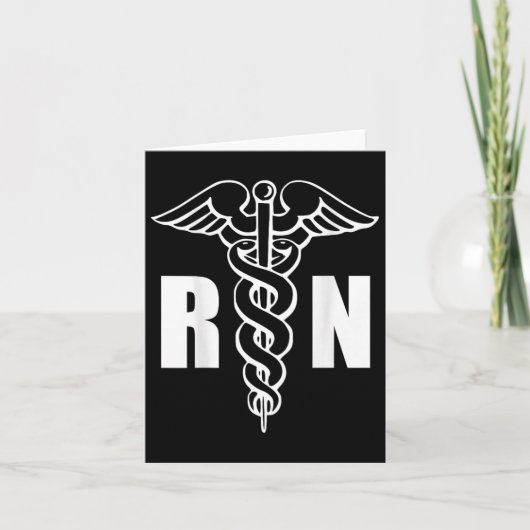 ナースRnカドゥセウス医療シンボル看護(バックDes カード (正面)