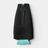 ナースRNブラックターコイズミニマルタイポグラフィ ボトルクーラー (裏面)