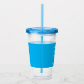 ナースRN医療記号青パーソナライズされた アクリルタンブラー (右)