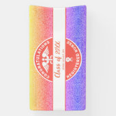 ナースRN卒業レインボーパーソナライズされたパーティー 横断幕 (縦)