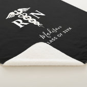 ナースRN大学院医療白黒 パーソナライズされた シェルパブランケット (3/4)