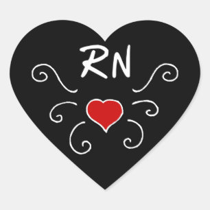 ナースRN愛入れ墨 ハートシール