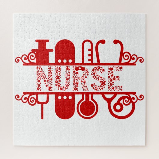 ナースrn登録ナース看護学校女性 ジグソーパズル (縦)