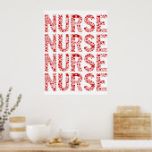 ナースrn登録ナース看護学校女性 ポスター (キッチン)