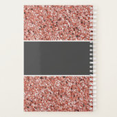 ナースRN聴診器ピンクローズ金ゴールドグリッター名 プランナー手帳 (裏面)