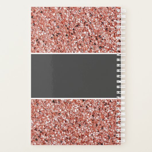 ナースRN聴診器ピンクローズ金ゴールドグリッター名 プランナー手帳 (裏面)