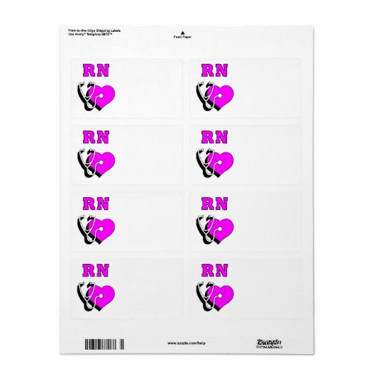 ナースRN 気に ラベル (フルシート)