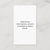 ナースRN、LVN、LPN、管理ビジネス・カード 名刺 (裏面)