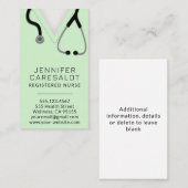 ナースRN、LVN、LPN、管理ビジネス・カード 名刺 (正面/裏面)