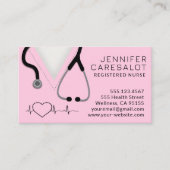 ナースRN、LVN、LPN、管理ビジネス・カード 名刺 (正面)