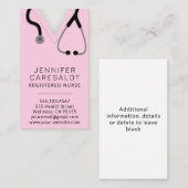 ナースRN、LVN、LPN、管理ビジネス・カード 名刺 (正面/裏面)