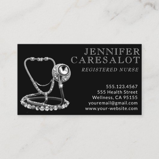 ナースRN、LVN、LPN、管理ビジネス・カード 名刺 (正面)