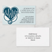 ナースRN、LVN、LPN、管理ビジネス・カード 名刺 (正面/裏面)