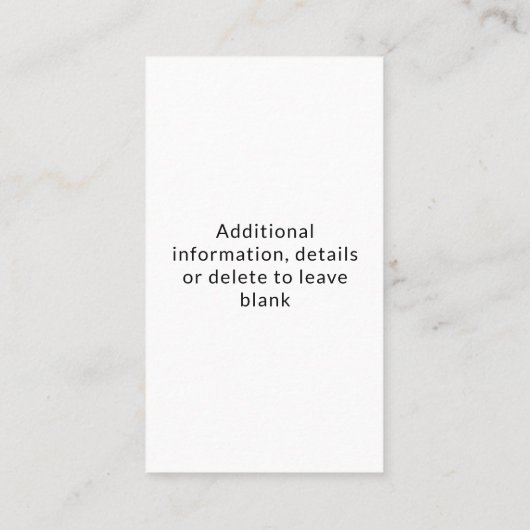 ナースRN、LVN、LPN、管理者 名刺 (裏面)