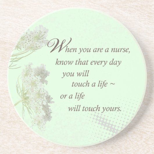ナースTouch野生の花で人生 コースター (正面)