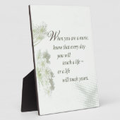 ナースTouch野生の花で人生 フォトプラーク (側面)