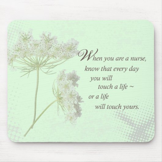 ナースTouch野生の花で人生 マウスパッド (正面)