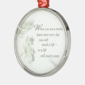 ナースTouch野生の花で人生 メタルオーナメント (左)