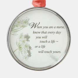 ナースTouch野生の花で人生 メタルオーナメント
