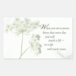 ナースTouch野生の花で人生 長方形シール