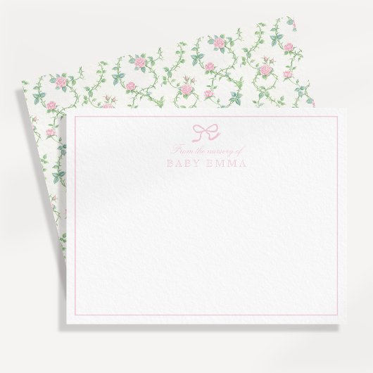 ナーセリーカードの登りローズ 招待状