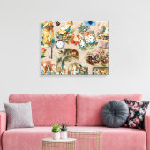 ナーセリー・アリスのカラフルな1800年代のクラシック・ワンダーランド キャンバスプリント (インサイチュ (リビング))