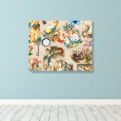 ナーセリー・アリスのカラフルな1800年代のクラシック・ワンダーランド キャンバスプリント (インサイチュ (ウッドフロア))