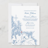 ナータスケットビーチリゾートマエレガントップネイビ結婚ーズ 招待状 (正面)