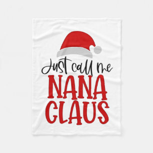 ナーナ・クロースと呼んでね クリスマスの母の日 フリースブランケット