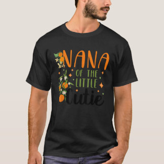 ナーナ リトル キューティ ベビーシャワー オレンジ 1歳の誕生日 Tシャツ