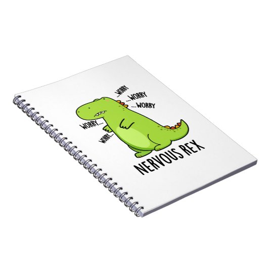 ナーバスレックス 面白い恐竜 Tレックス ジョーク ノートブック (右側)