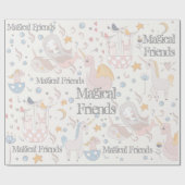 ナーホールマーメイドユニコーンドラゴンパスパーソナライズされたテル ラッピングペーパー (フラット)