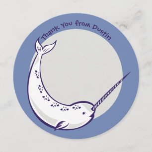 ナーホールラウンドフラットパネルキッズサンキューカード サンキューカード