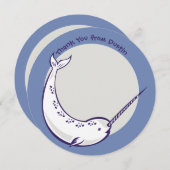 ナーホールラウンドフラットパネルキッズサンキューカード サンキューカード (正面/裏面)