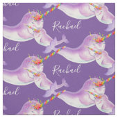 ナールウォーター色アートパープル名前をカスタムする ファブリック (見本)