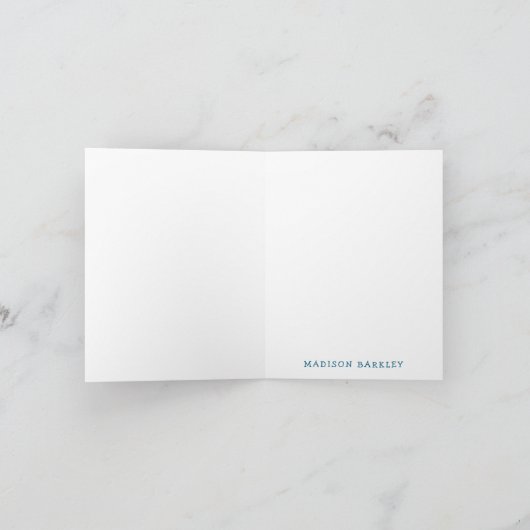 ナールキッドかわいいクジラありがとう文房具カード ノートカード (内部)