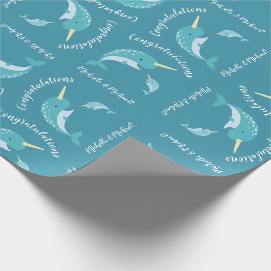 ナールベイビーシャワーイエローホー男女兼用テル ラッピングペーパー (角)