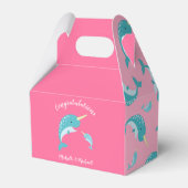 ナール赤ちゃんシャワーピンク女の子クジラ フェイバーボックス (正面サイド)