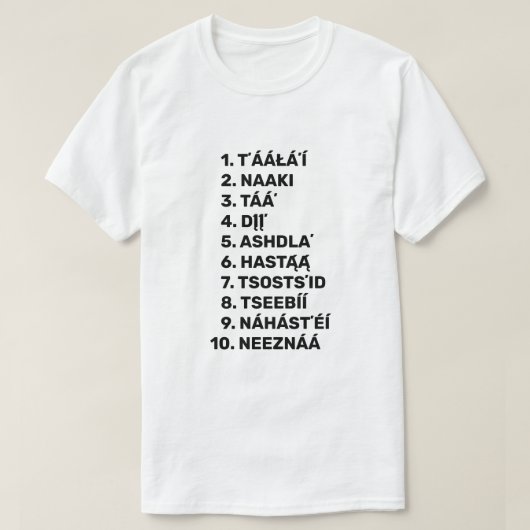 ナ学バホ – 10にカウント Tシャツ (デザイン正面)