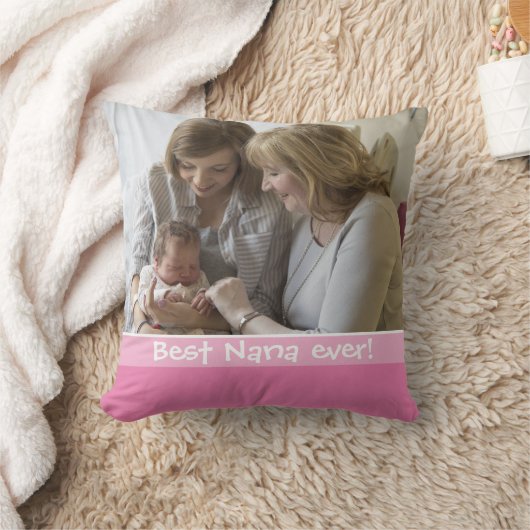 ナ最高のナがあなたを愛する2枚の写真ピンク クッション (ブランケット)
