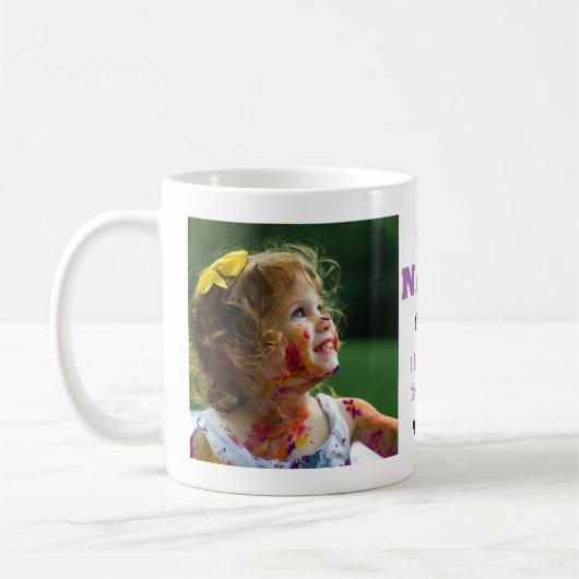 ナ最高のナがあなたを愛する2枚の写真 コーヒーマグカップ (左)