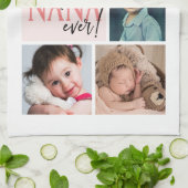 ナ最高のナエバーフォトコラージュ キッチンタオル (折り畳み)