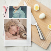 ナ最高のナエバーフォトコラージュ キッチンタオル (四つ折り)