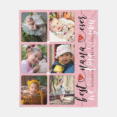 ナ最高のナエバーフォトコラージュ フリースブランケット (正面)