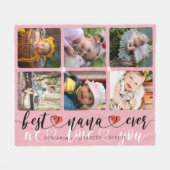 ナ最高のナエバーフォトコラージュ フリースブランケット (正面(横))