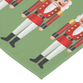 ナ赤と白ツクラッカーグリーン背景 ミディアムテーブルランナー (コーナー)