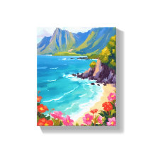ナ・パリ・コースト カウアイ ハワイ 海岸線の絵画