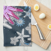 ニおもしろいオイのヒトデ キッチンタオル (四つ折り)